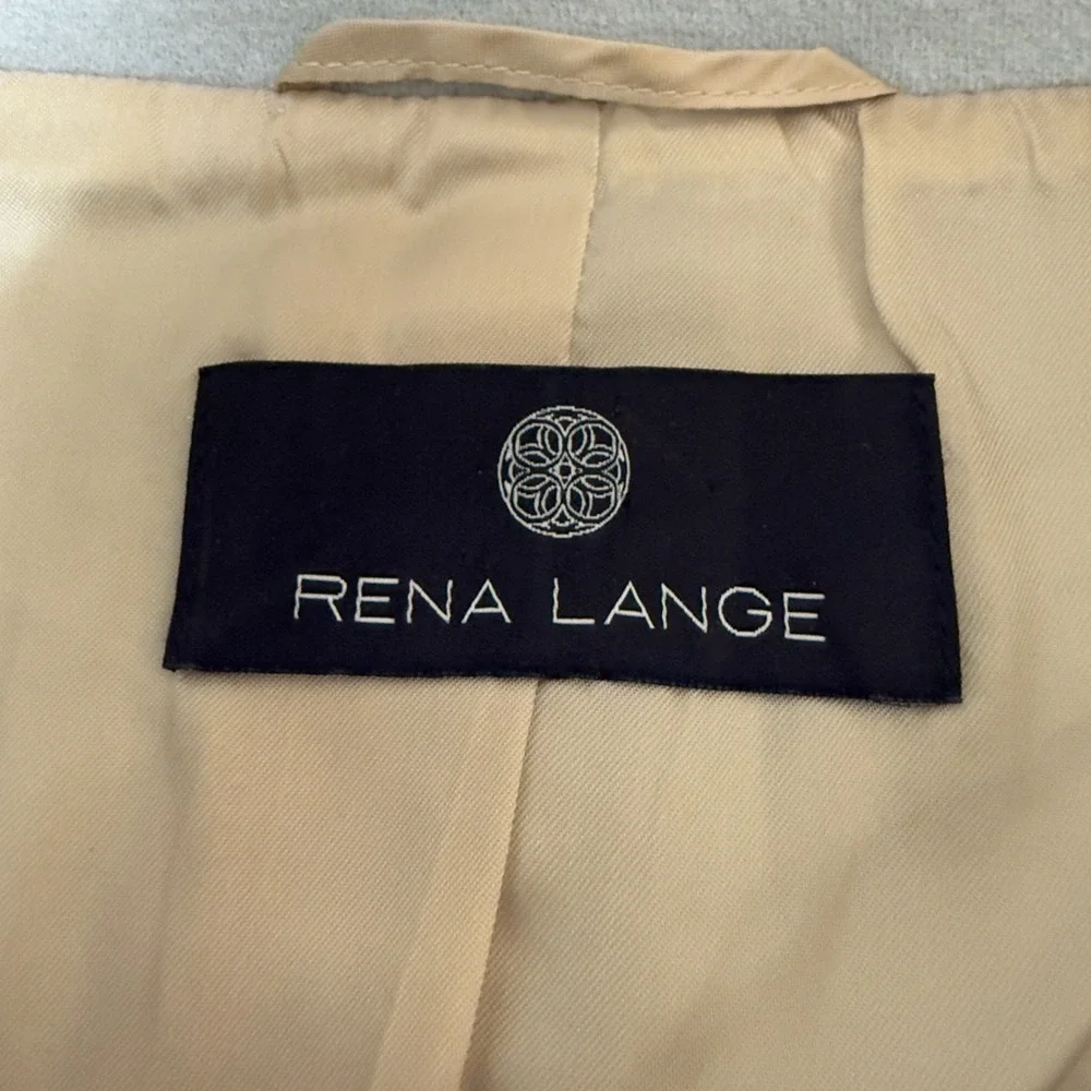 Rena Lange Evening Jacket Womens 12 Dove Gray Wool Lined AS‎ SEEN ON QUEEN SONJA